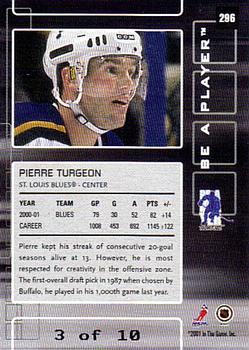 2001-02 Be a Player Memorabilia - Emerald #296 Pierre Turgeon Back