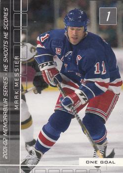 2001-02 Be a Player Memorabilia - He Shoots-He Scores Points #NNO Mark Messier Front