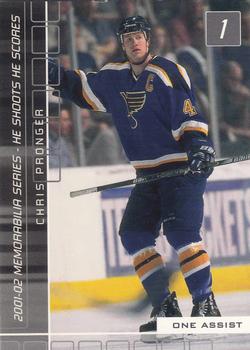 2001-02 Be a Player Memorabilia - He Shoots-He Scores Points #NNO Chris Pronger Front