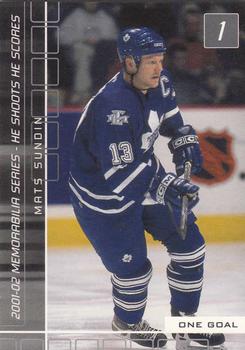 2001-02 Be a Player Memorabilia - He Shoots-He Scores Points #NNO Mats Sundin Front