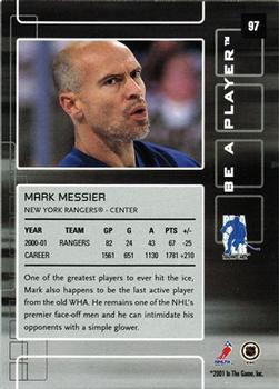 2001-02 Be a Player Memorabilia - NHL All-Star Fantasy #97 Mark Messier Back