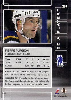 2001-02 Be a Player Memorabilia - NHL All-Star Fantasy #296 Pierre Turgeon Back