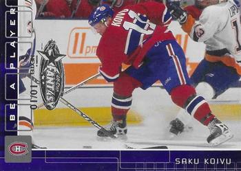 2001-02 Be a Player Memorabilia - NHL All-Star Fantasy Sapphire #286 Saku Koivu Front