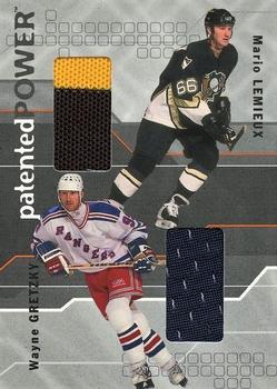 2001-02 Be a Player Memorabilia - Patented Power #PP-2 Mario Lemieux / Wayne Gretzky Front