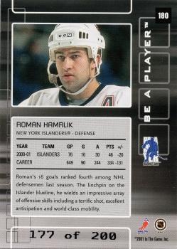 2001-02 Be a Player Memorabilia - Ruby #180 Roman Hamrlik Back