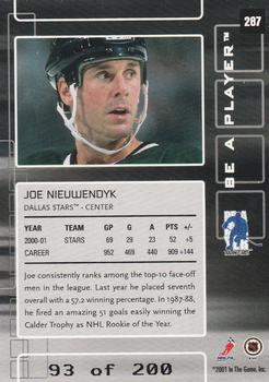 2001-02 Be a Player Memorabilia - Ruby #287 Joe Nieuwendyk Back