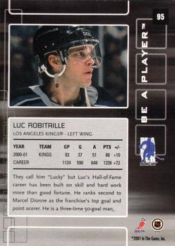 2001-02 Be a Player Memorabilia - Vancouver The Big One #95 Luc Robitaille Back