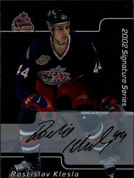 2001-02 Be a Player Signature Series - Autographs #008 Rostislav Klesla Front