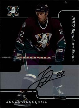 2001-02 Be a Player Signature Series - Autographs #052 Jonas Ronnqvist Front