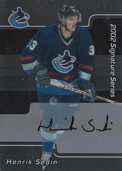 2001-02 Be a Player Signature Series - Autographs #072 Henrik Sedin Front