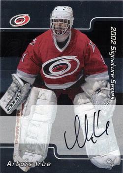 2001-02 Be a Player Signature Series - Autographs #129 Arturs Irbe Front