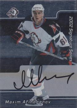2001-02 Be a Player Signature Series - Autographs #176 Maxim Afinogenov Front