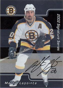 2001-02 Be a Player Signature Series - Autographs #LML Martin Lapointe Front