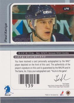 Sold at Auction: 2001/02 PAUL KARIYA JERSEY PATCH ..SEE PICTURES FOR CARDS  AND CONDITION.AND THANKS FOR LOOKING.