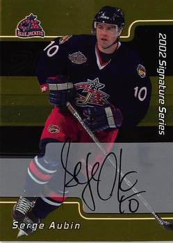 2001-02 Be a Player Signature Series - Autographs Gold #058 Serge Aubin Front