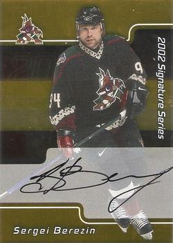 2001-02 Be a Player Signature Series - Autographs Gold #193 Sergei Berezin Front