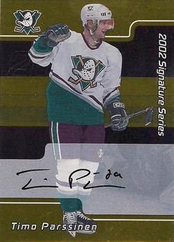 2001-02 Be a Player Signature Series - Autographs Gold #224 Timo Parssinen Front