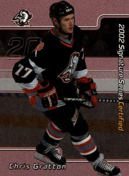 2001-02 Be a Player Signature Series - Certified 100 #C-8 Chris Gratton Front