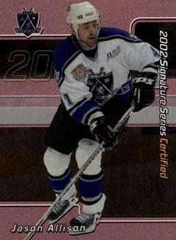 2001-02 Be a Player Signature Series - Certified 100 #C-15 Jason Allison Front
