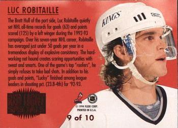 1993-94 Ultra - Red Light Specials #9 Luc Robitaille Back