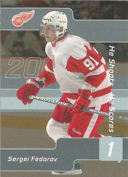 2001-02 Be a Player Signature Series - He Shoots-He Scores Points #NNO Sergei Fedorov Front