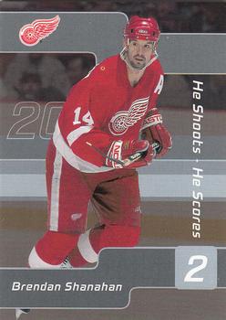 2001-02 Be a Player Signature Series - He Shoots-He Scores Points #NNO Brendan Shanahan Front