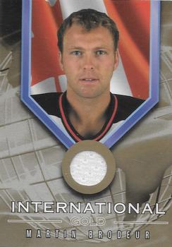 2001-02 Be a Player Signature Series - International Medals #IG-1 Martin Brodeur Front