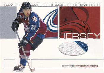 2001-02 Be a Player Signature Series - Jerseys #GJ-75 Peter Forsberg Front