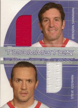 2001-02 Be a Player Signature Series - Teammates #TM-11 Steve Yzerman / Brendan Shanahan Front