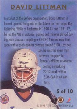 1993-94 Ultra - All-Rookies #5 David Littman Back