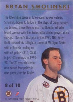 1993-94 Ultra - All-Rookies #8 Bryan Smolinski Back