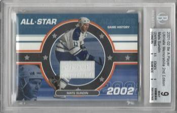 2001-02 Be A Player Ultimate Memorabilia - All-Star History #NNO Mats Sundin Front