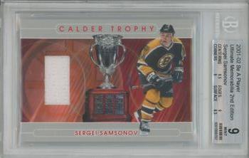2001-02 Be A Player Ultimate Memorabilia - Calder Trophy #NNO Sergei Samsonov Front