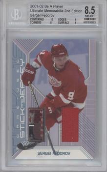 2001-02 Be A Player Ultimate Memorabilia - Jerseys and Sticks #20 Sergei Fedorov Front