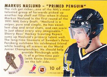 1993-94 Ultra - Wave of the Future #10 Markus Naslund Back
