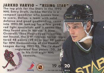 1993-94 Ultra - Wave of the Future #19 Jarkko Varvio Back