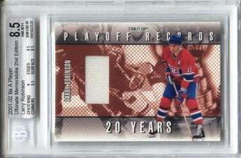 2001-02 Be A Player Ultimate Memorabilia - Playoff Records #NNO Larry Robinson Front