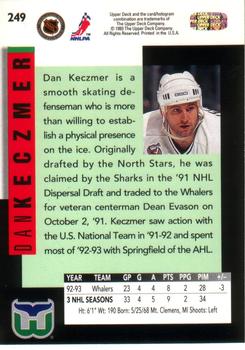 1993-94 Upper Deck #249 Dan Keczmer Back