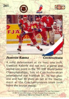 1993-94 Upper Deck #261 Frantisek Kaberle Back