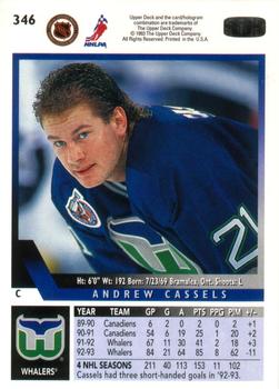 1993-94 Upper Deck #346 Andrew Cassels Back