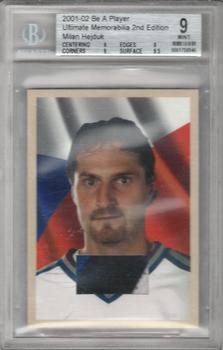 2001-02 Be A Player Ultimate Memorabilia - Waving the Flag #NNO Milan Hejduk Front