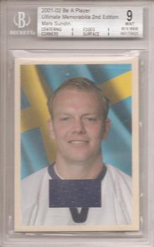 2001-02 Be A Player Ultimate Memorabilia - Waving the Flag #NNO Mats Sundin Front