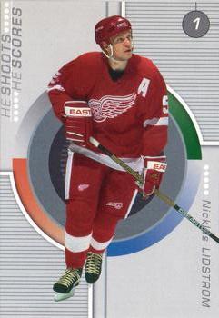 2001-02 Be a Player Update - He Shoots-He Scores Points #NNO Nicklas Lidstrom Front