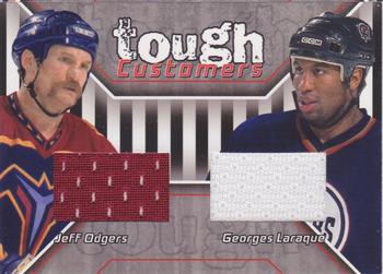 2001-02 Be a Player Update - Tough Customers #TC-24 Georges Laraque / Jeff Odgers Front