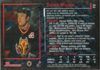 2001-02 Bowman YoungStars - Ice Cubed #72 Derek Morris Back