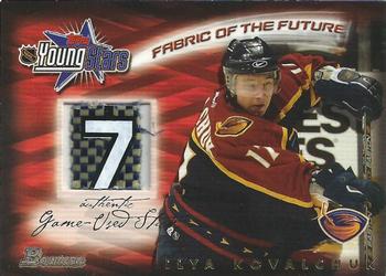 2001-02 Bowman YoungStars - Fabric of the Future Stick #FFS-IK Ilya Kovalchuk Front