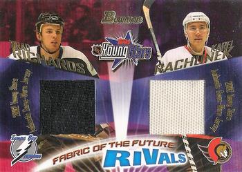 2001-02 Bowman YoungStars - Fabric of the Future Rivals #FFR2 Karel Rachunek / Brad Richards Front