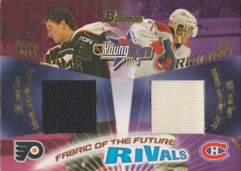 2001-02 Bowman YoungStars - Fabric of the Future Rivals #FFR7 Mike Ribeiro / Justin Williams Front