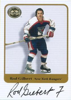 2001-02 Fleer Greats of the Game - Autographs #NNO Rod Gilbert Front
