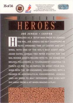 1993-94 Upper Deck - Future Heroes #35 Joe Juneau Back